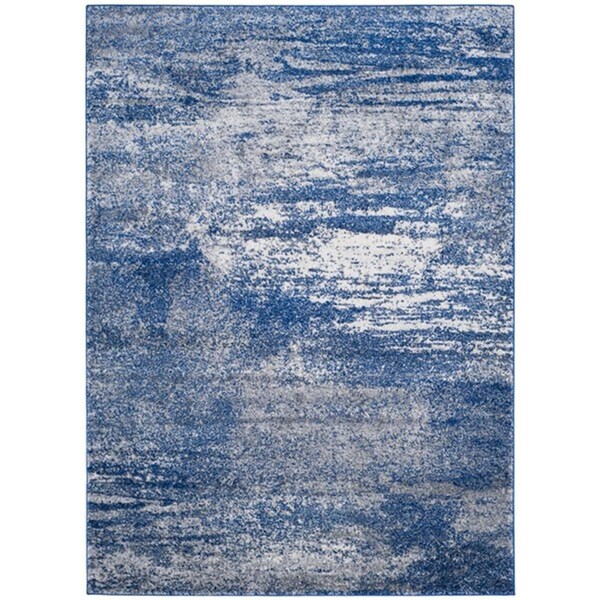 Safavieh 6 ft.-7 in. x 9 ft. Evoke Power Loomed Medium Rectangle Area Rug Navy & Ivory EVK272A-6 - main